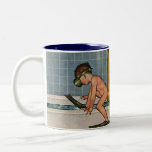Scuba in the Tub Two-Tone Coffee Mug