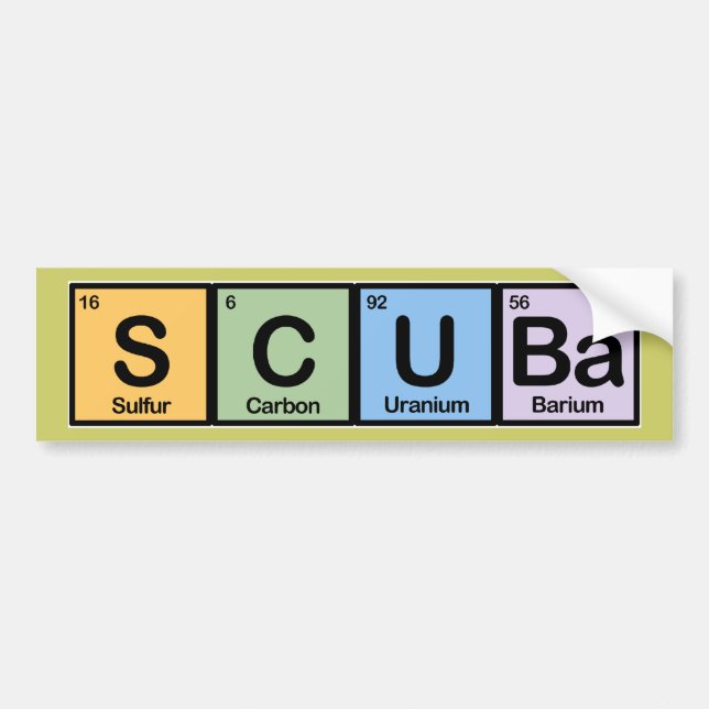 Scuba made of Elements Bumper Sticker (Front)