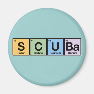Scuba made of Elements Magnet