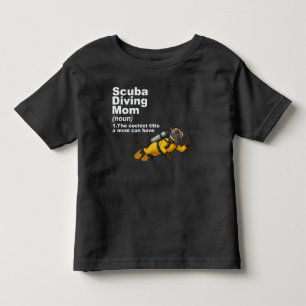 Scuba Mom Siamese Cat Diver Toddler T-shirt