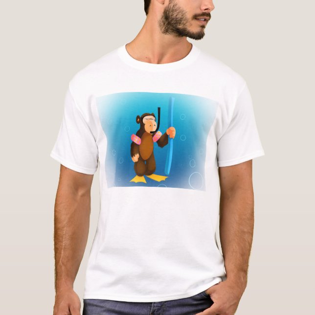 Scuba Monkey T-Shirt (Front)