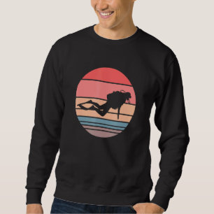 Scuba Retro Sunset Scuba Diving Sweatshirt