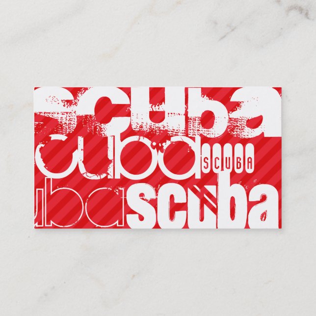 Scuba; Scarlet Red Stripes Business Card (Back)