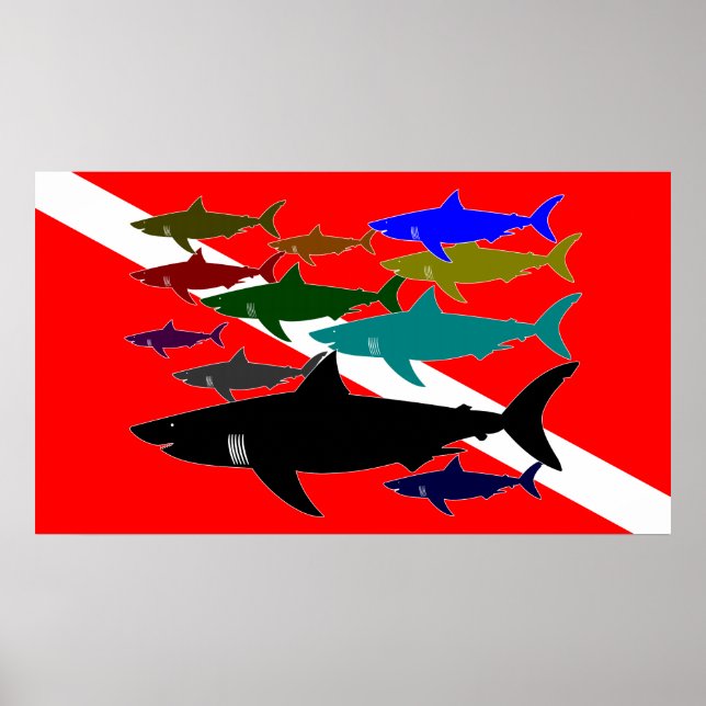 Scuba / Sharks Poster (Front)