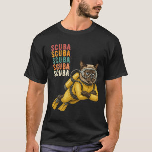 Scuba Siamese Cat Diver T-Shirt