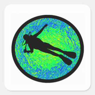 SCUBA SO REAL SQUARE STICKER