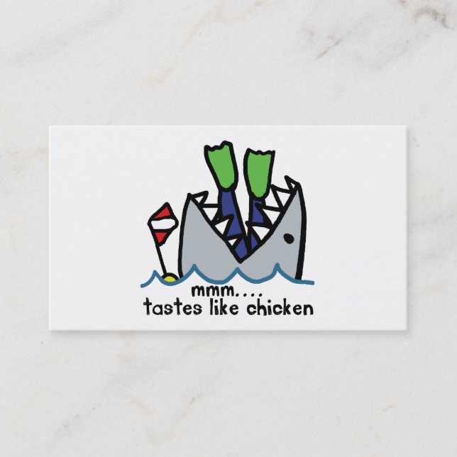 Scuba Tastes Chicken Shark Business Card (Front)