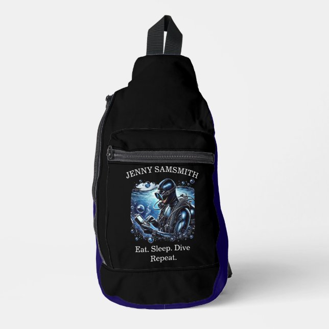 Scuba Vibes: Dive Into Adventure! Sling Bag (Front)