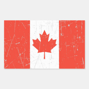 Scuffed and Scratched Canadian Flag Sticker
