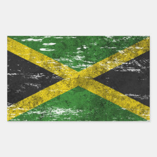 Scuffed and Worn Jamaican Flag Sticker