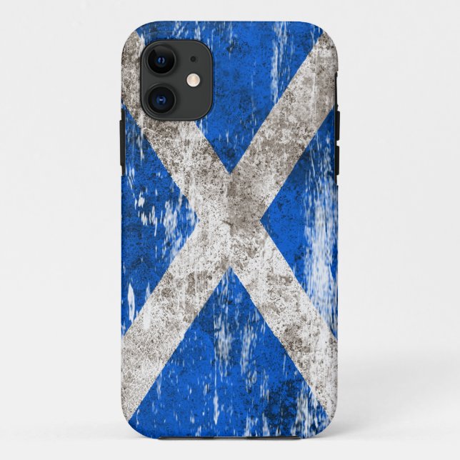 Scuffed and Worn Scottish Flag Case-Mate iPhone Case (Back)