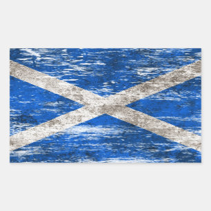 Scuffed and Worn Scottish Flag Sticker