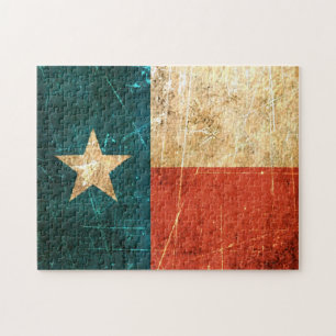 Scuffed and Worn Texas Flag Jigsaw Puzzle