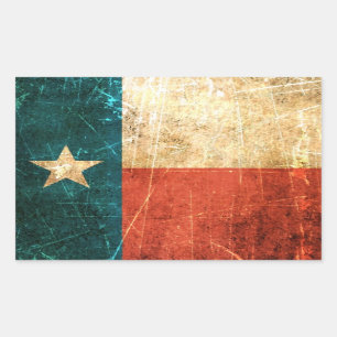 Scuffed and Worn Texas Flag Sticker
