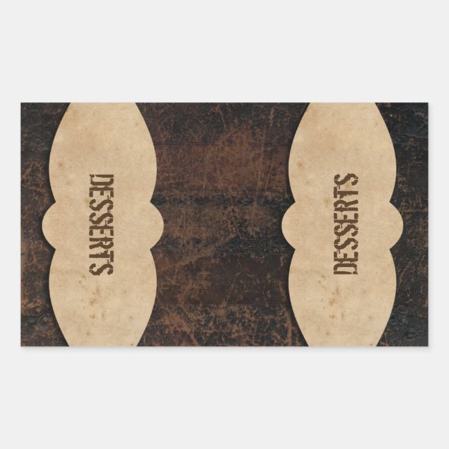 Scuffed Leather Look Binder Tabs Sticker (Front)