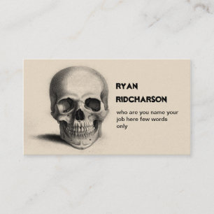 scull skeleton business card