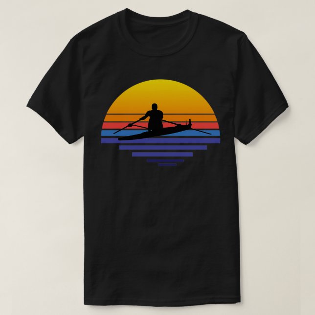 Sculling Boat Rowing Rower Sculls Oars Water Techn T-Shirt (Design Front)