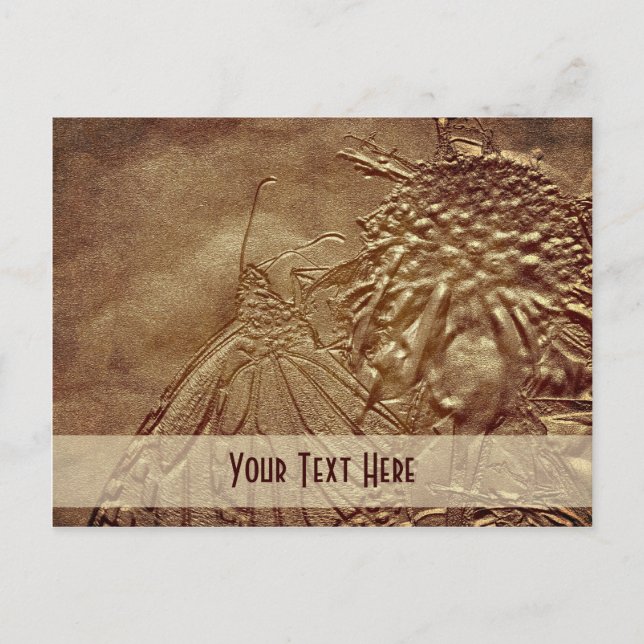 Sculpted Butterfly Nature Customizable Postcard (Front)