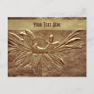 Sculpted Daisy Floral Customizable Postcard