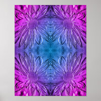 Sculpted Effect Black Eyed Susan Flower Abstract 