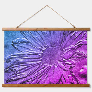 Sculpted Effect Black Eyed Susan Flower Art   Hanging Tapestry