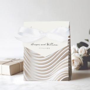 Sculpted flowing marble favor box