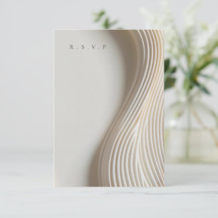 Sculpted marble wedding meal choices RSVP