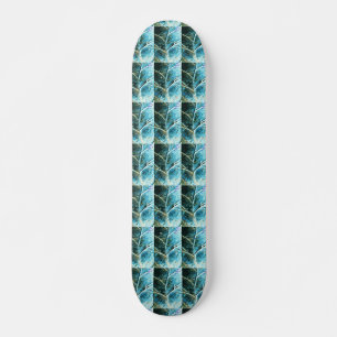 sculpted metal leaf skateboard
