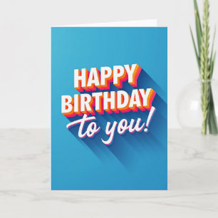 Sculpted Text Birthday Card