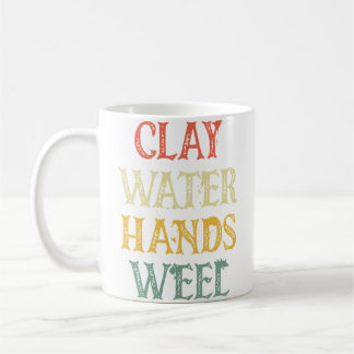 Sculpting Clay Water Hands Weel Earthenware Potter Coffee Mug