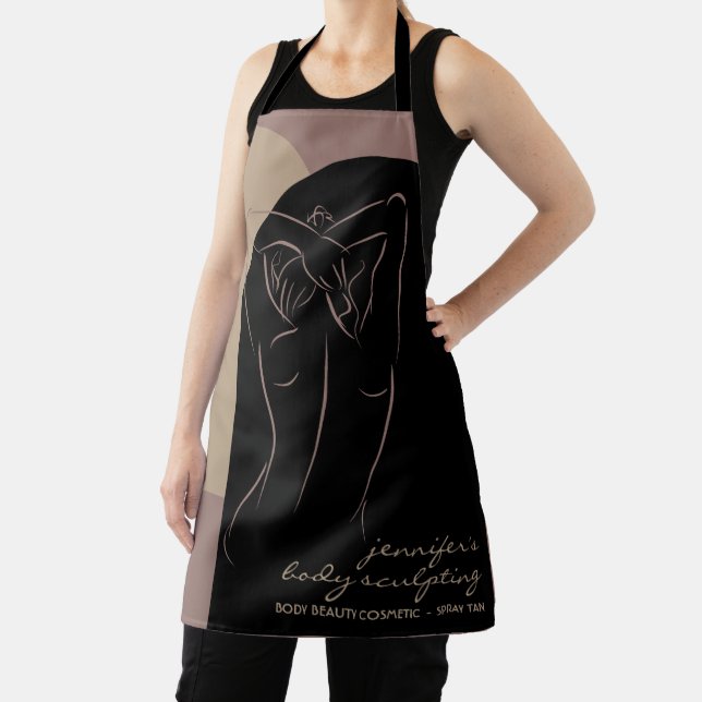 Sculpting Contouring Spray Tan Salon Girl Body Apron (Insitu)