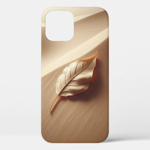 Sculptural Gold Leaf on Dune Background Minimalist iPhone 12 Case