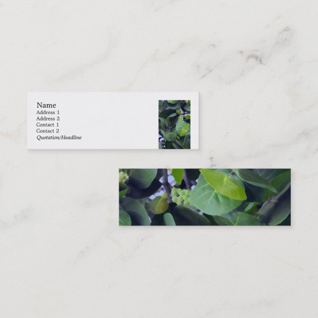 Sculptural Leaves Mini Business Card (Front/Back)