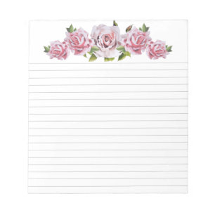 Sculptural Roses on a Medium Sized Notepad