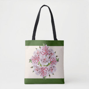 Sculptural Roses on a Tote Bag