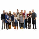 Sculpture de découpe photo du groupe familial