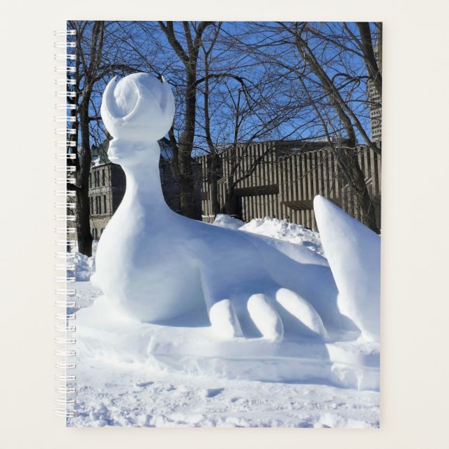 Sculpture de neige de phoque, Québec, Canada (Devant)