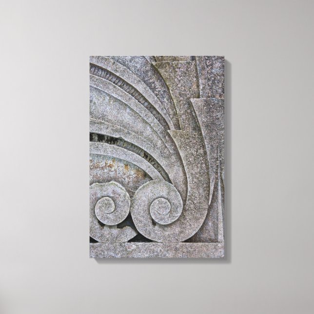 Sculpture de relief Art Déco Abstrait Détail (Recto)