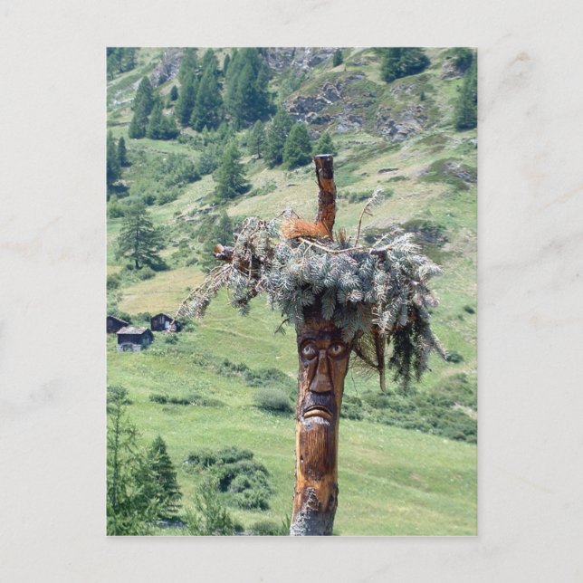 Sculpture du tronc d'arbre — Carte postale (Devant)