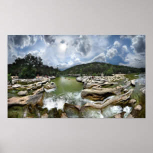 Sculpture Falls 5 - Barton Creek in Austin Texas Poster