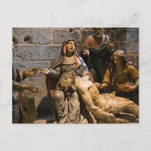 Sculpture Mary holding Jesus Notre Dame De Paris Postcard