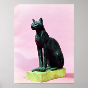 Sculpture of a cat, Late Period Poster