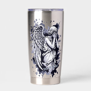 Sculpture of a Weeping Angel - with Splashes 1 Insulated Tumbler