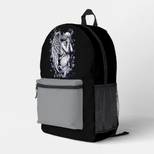 Sculpture of a Weeping Angel - with Splashes 1 Printed Backpack