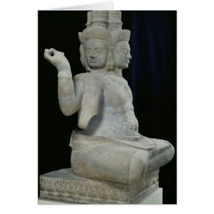 Sculpture of Brahma with four faces