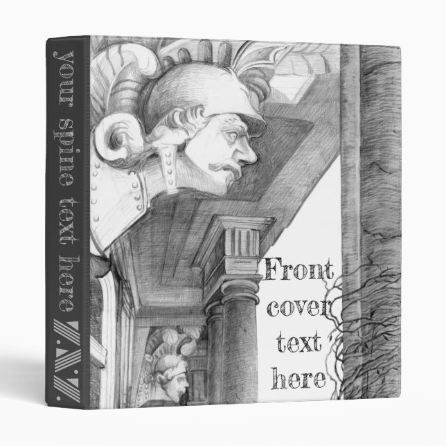 Sculpture of Burgscheidungen castle  Pencil Art Binder (Front/Spine)