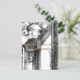 Sculpture of castle  Pencil Art  Holiday Postcard