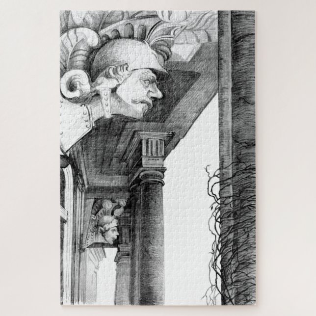 Sculpture of castle  Pencil Art Jigsaw Puzzle (Vertical)