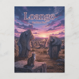 Sculpture on Granite, Loango Burkina Faso Postcard