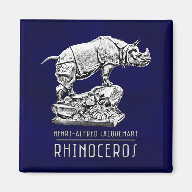 Sculpture "Rhinoceros". Orsay Museum. Paris. Magnet (Front)